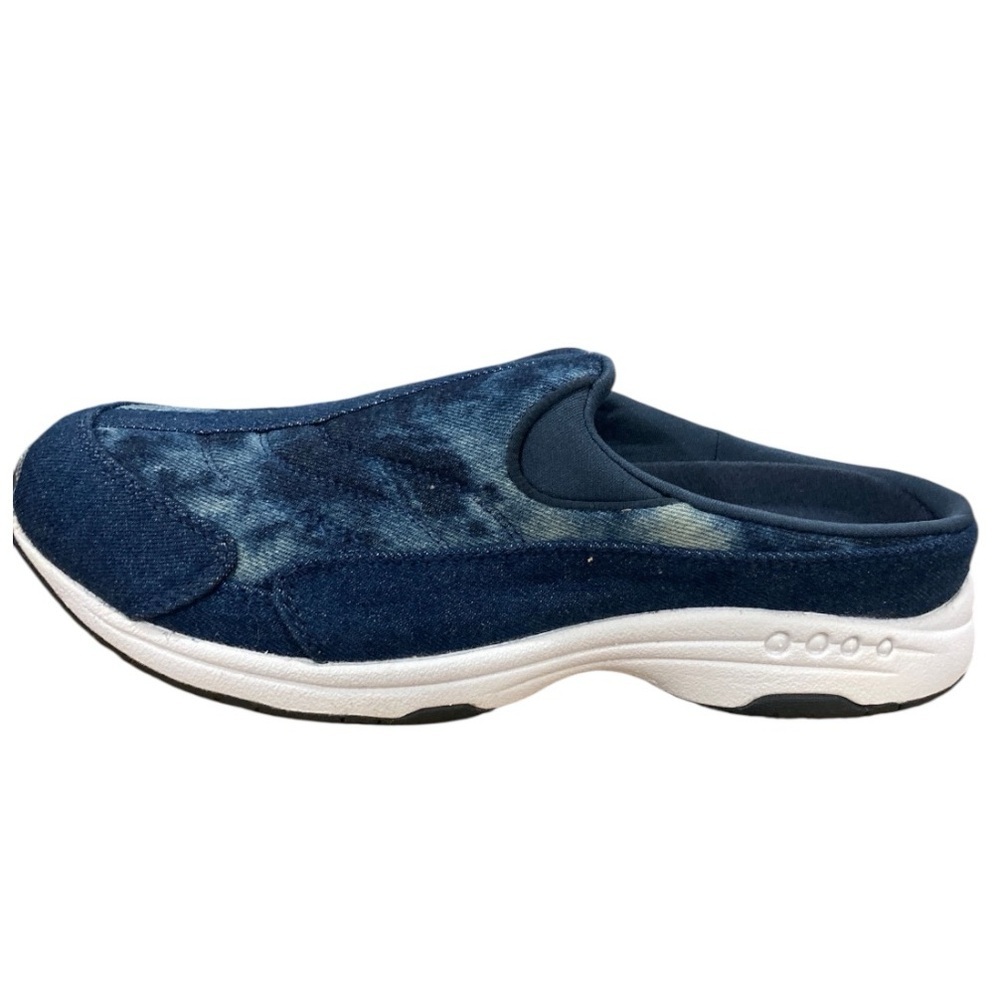 Easy Spirit Denim Blue Slip In Mules Travel Time Arch Support, Women’s Sz 12W